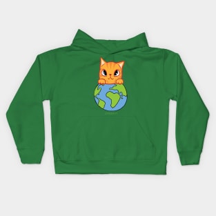 Green It! A cute cat design on shirts, hoodies, Mugs, phone and laptop covers Kids Hoodie